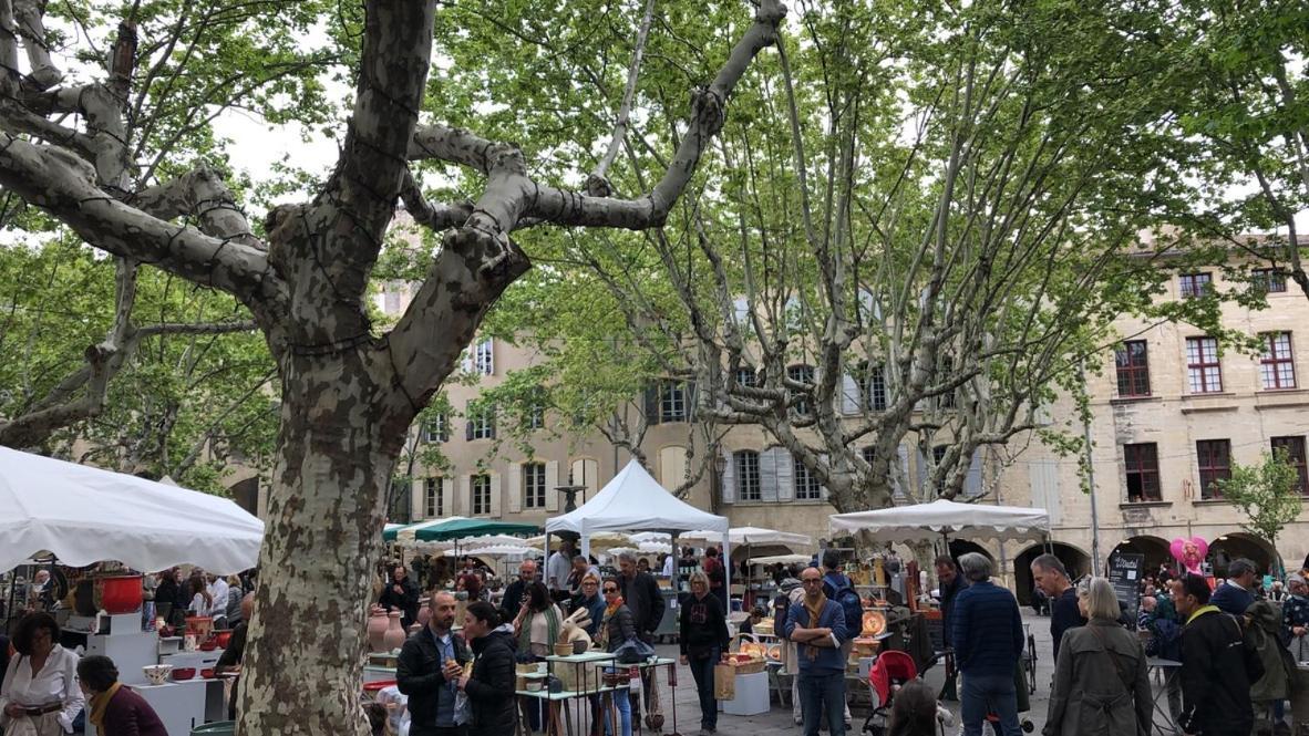 Uzes A Pied, Appartement Dans Cadre D'Exception Buitenkant foto